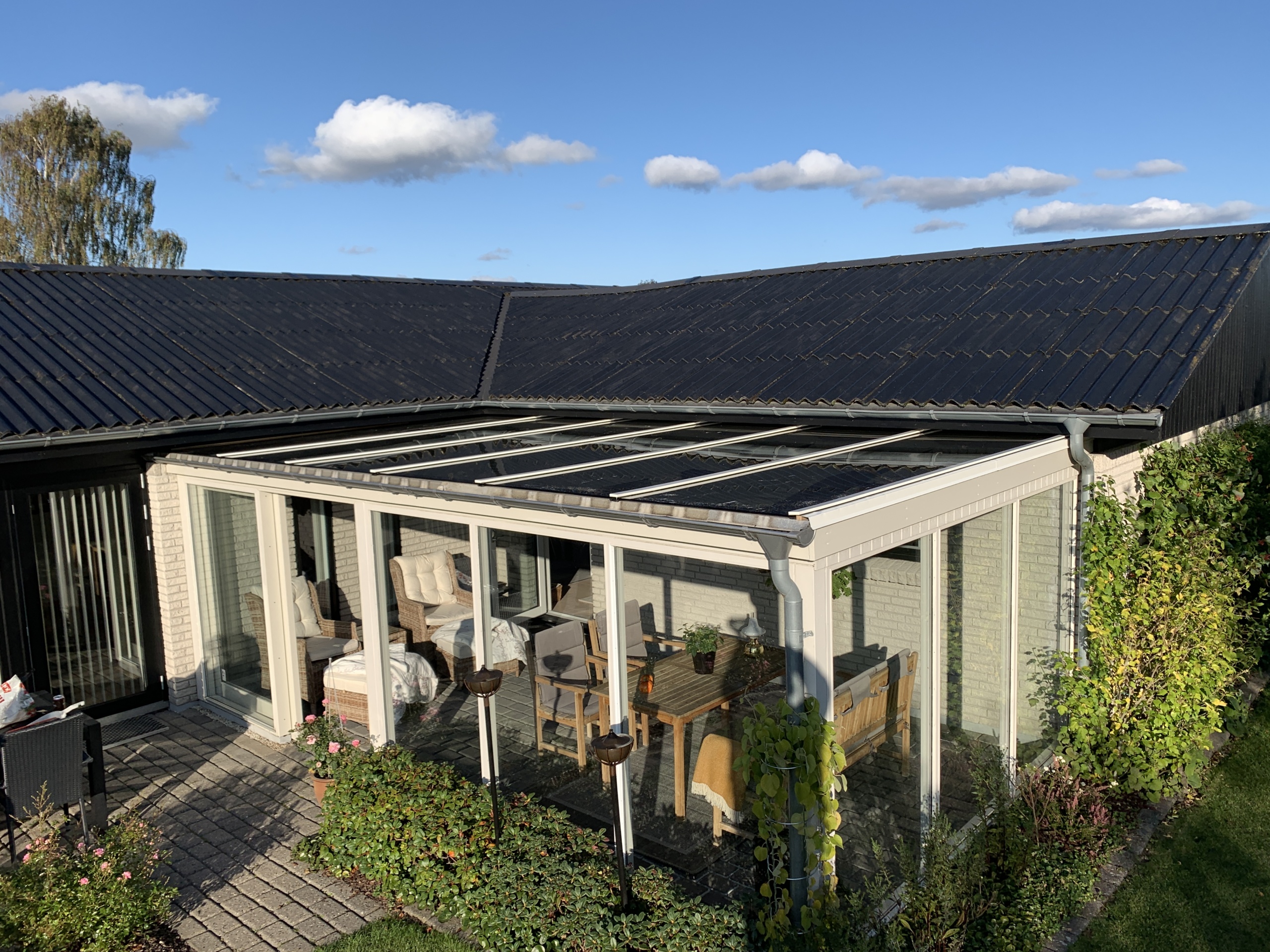 billigt Glastag orangeri