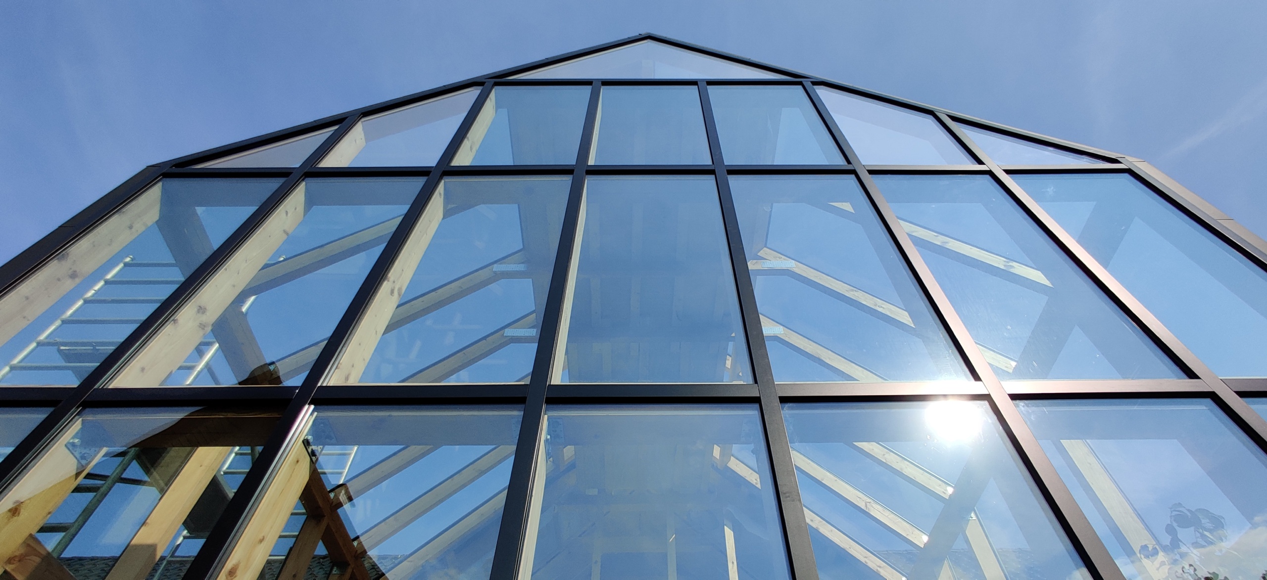 billigt Glastag pavilion orangeri