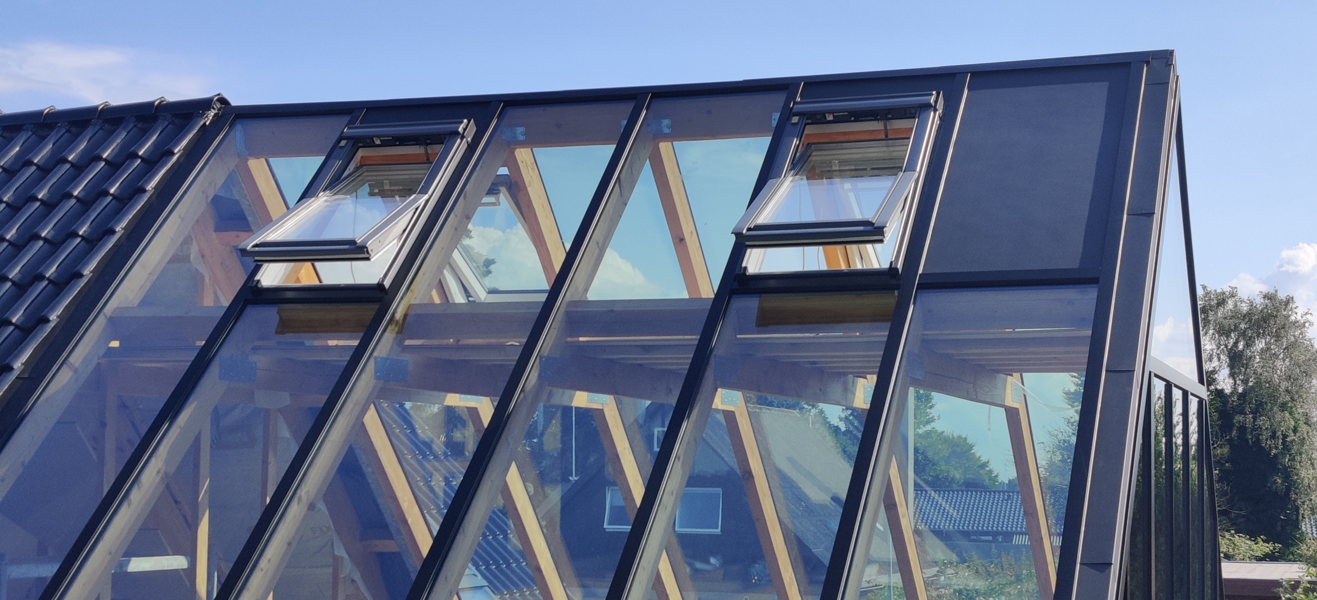 billigt Glastag pavilion orangeri