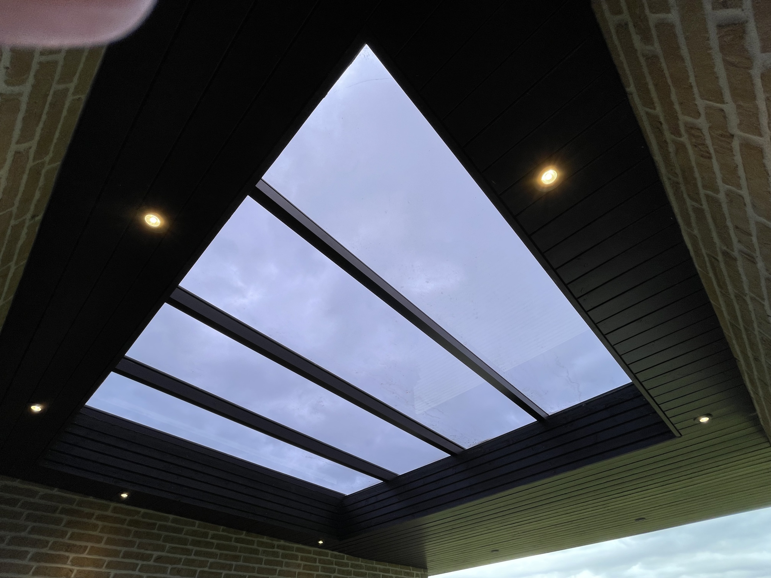 billigt Glastag pavilion orangeri