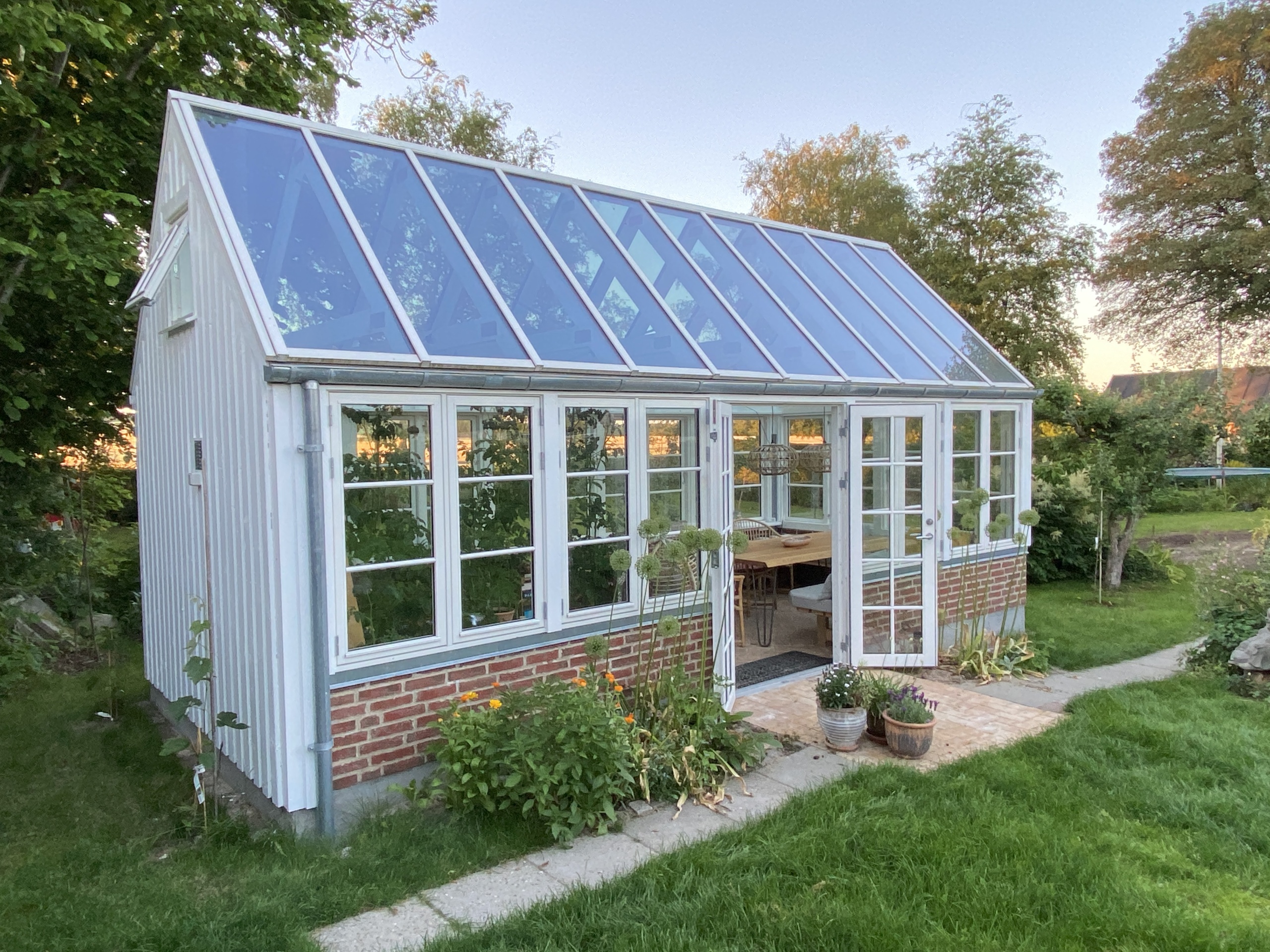 billigt Glastag orangeri