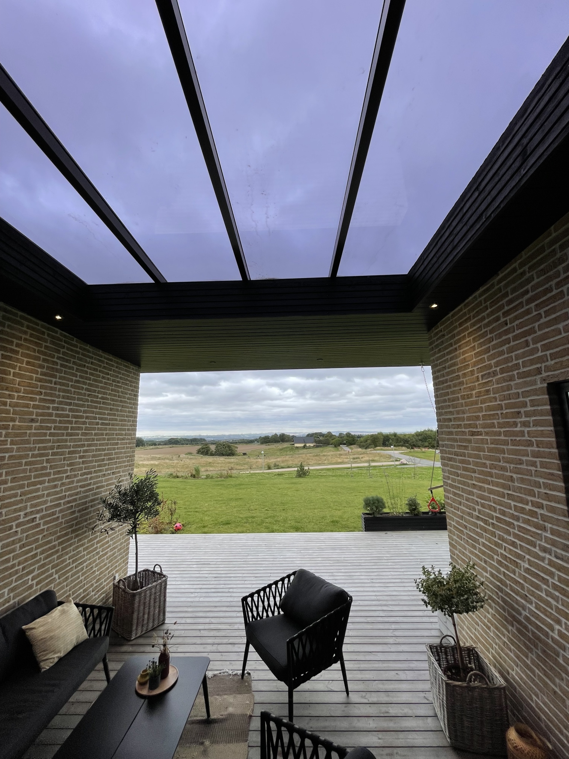 billigt Glastag pavilion orangeri