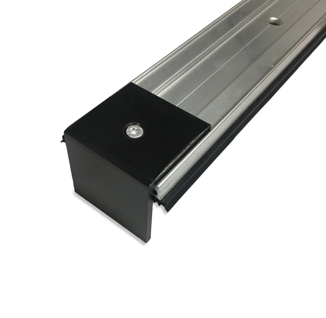 Hvid, sort og antrazitgrå afslutningsvinkel