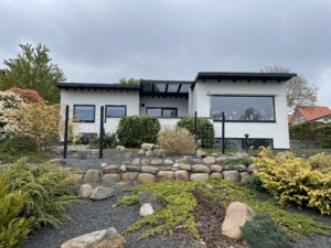 baldakin, glasoverdækning, grå glas