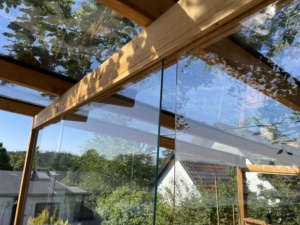 orangeri, drivhus, glastag, væksthus, PMG glastagsprofilsystem, glasdøre, glasskydedøre