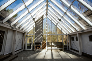 Glastag, overdækkede terrasser, orangerier