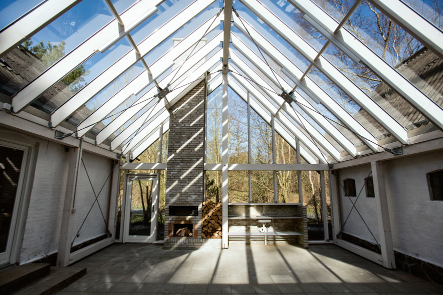 Glastag, overdækkede terrasser, orangerier